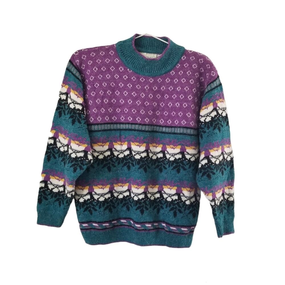 Vintage Retro Floral Sweater by Chava! size 4